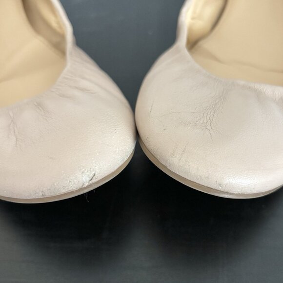 J.Crew Anya Nude Ballet Flat Slip-On Leather Shoes Women’s Size 8.5 - Picture 10 of 10
